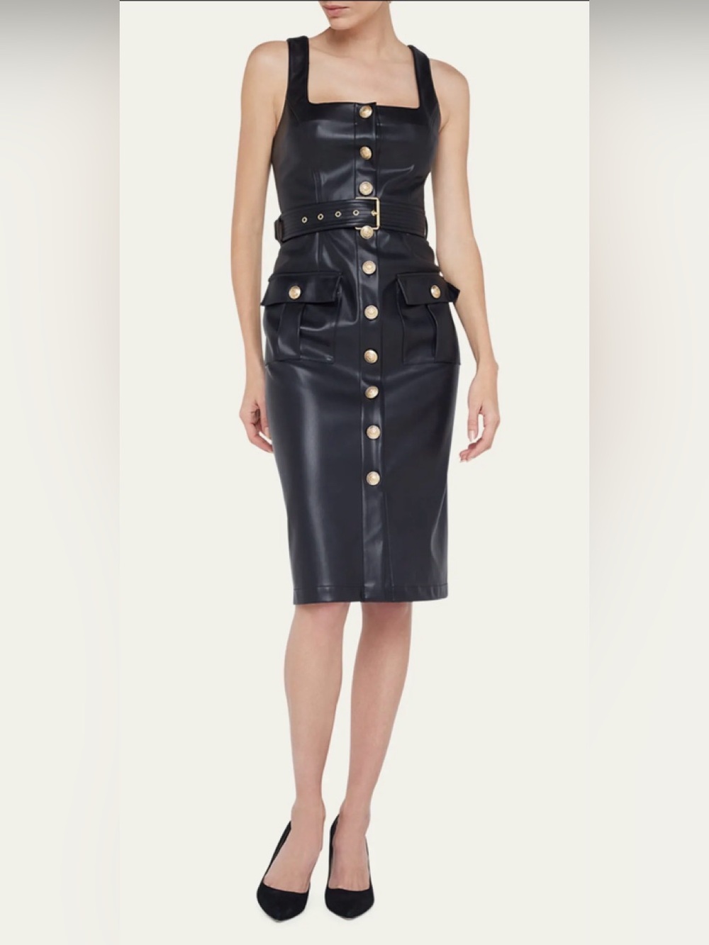 NWT L’Agence faux leather IdY dress